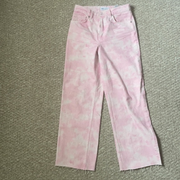 ZARA Tie Dye Wide Leg Jeans - Picture 4 of 4